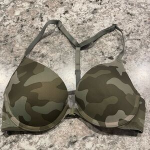 PINK Victoria's Secret Camouflage Bra size 32B padded, front clasp, adjustable